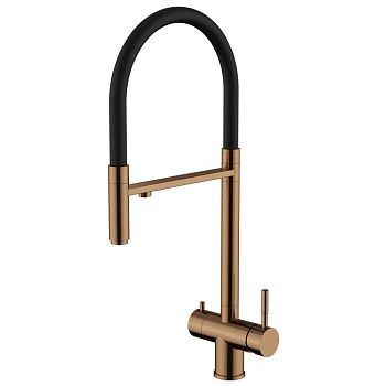 Смеситель для кухни Knotlor Infinity SS-16/RB римская бронза, с подключением к фильтру питьевой воды, Серия STREAMLINE, , KNOTLOR