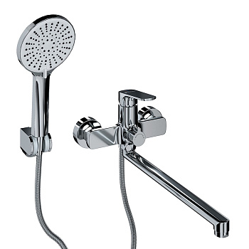 Смеситель для ванны GROSS AQUA Prado 7578828C-35F с длинным изливом 350 мм