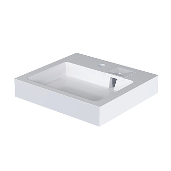 Раковина Лотос 60 Белый 5270500 с кронштейном и мыльницей 550х500х100 мм