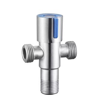 Вентиль трехпроходной для подключения лейки биде и бочка унитаза 1/2" НР VIEIR VER68 (мин.1/100)