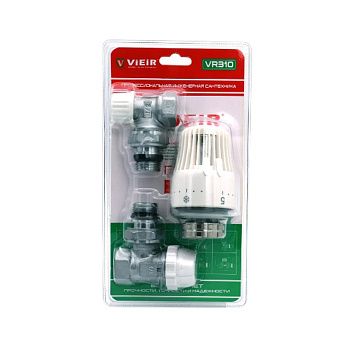 Комплект терморегулирующий угловой 3/4" для радиатора VIEIR VR311 (мин.1/25)