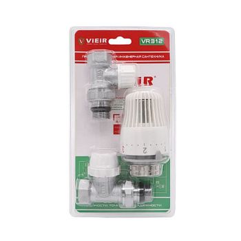 Комплект терморегулирующий прямой 3/4" для радиатора VIEIR VR313 (мин.1/25)