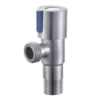 Вентиль угловой с керамической кран-буксой 1/2"x1/2" НР VIEIR VER71 нерж.сталь (мин.1/100)