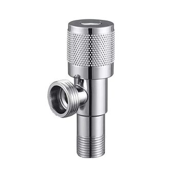 Вентиль угловой с керамической кран-буксой 1/2"x3/4" НР VIEIR VER74-L нерж.сталь, хром (мин.1/100)