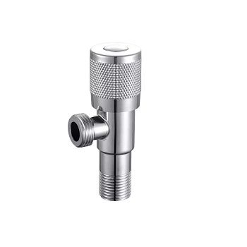 Вентиль угловой с керамической кран-буксой 1/2"x1/2" НР VIEIR VER73-L нерж.сталь, хром (мин.1/100)