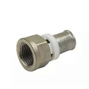 Муфта переходная 1/2"х20мм ВР/пресс TIM F-S2002FN никелированный (мин.30/240)