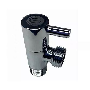 Вентиль угловой с отражателем 1/2"x1/2" НР TIM BL5825S хром (мин.1/80)