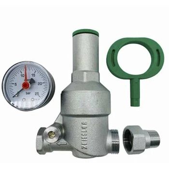 Редуктор давления 1/2" ВР/НР мембранный, с манометром, американка ZEISSLER ZSr.701.0104N (мин.1/12)