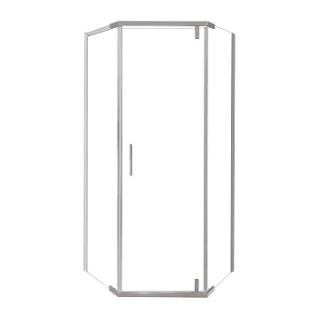 Душевой уголок OLIVE'S VIAR VR-90C5-SW-C (900*900*1950мм) 5-тиугольный, прозрачное стекло 6мм, хром
