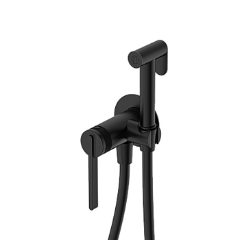 Смеситель для биде с гигиеническим душем DQ Bonn DA1704505, встраиваемый, черный (10)