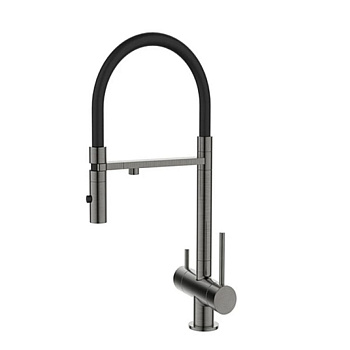 Смеситель для кухни DQ DA1462506Grey с подключением к фильтру питьевой воды, графит (10)