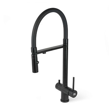 Смеситель для кухни DQ DA1462505 Black с подключением к фильтру питьевой воды, черный (10)