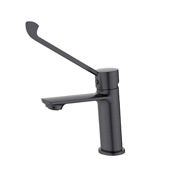 Смеситель для раковины BELZ B10019-3 оружейная сталь с хирургической ручкой (10)