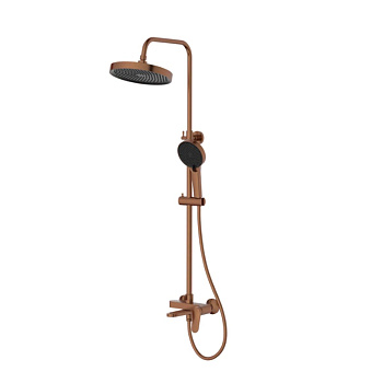 Душевая стойка BELZ B24786-2 с изливом, брашированное розовое золото (10)