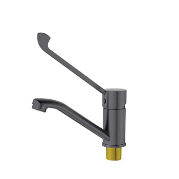 Смеситель для раковины BELZ B19019-3 оружейная сталь с хирургической ручкой (10)