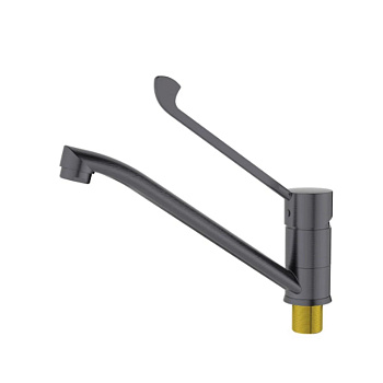 Смеситель для кухни BELZ B70019-3 оружейная сталь с хирургической ручкой (10)