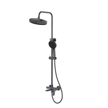 Душевая стойка BELZ B24786-3 с изливом, оружейная сталь (10)