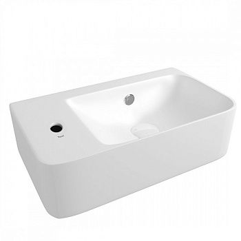 Раковина подвесная левая Watersense Mia 45 W00024 450х260х90 мм с полочкой под смеситель, белая