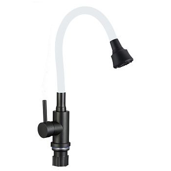 Смеситель для кухни Fmark FS8288H-02 с гибким изливом, белый (6)