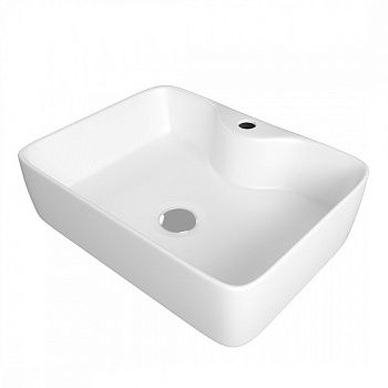 Раковина накладная Watersense Eva S 48 W00002 480х370х130 мм с полочкой под смеситель, белая