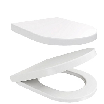 Сиденье для унитаза Watersense Milana Bio W01845 дюропласт, с микролифтом, быстросъем, универсальное