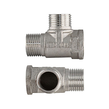 Тройник МАК 488 1/2"х1/2"х1/2" ш/ш/г, из нержавеющей стали марки (24/192)
