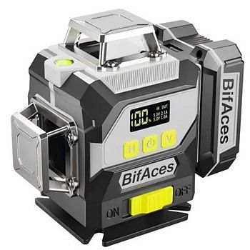Построитель лазерных плоскостей BifAces DTL-16-P, Green, диапозон 40 м, Li 3,9 Ач, 16 лучей