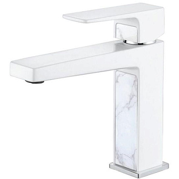 Смеситель для раковины LEDEME L1073W, белый