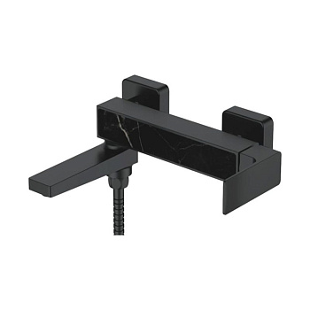 Смеситель для ванны LEDEME L3173B, черный, с коротким изливом