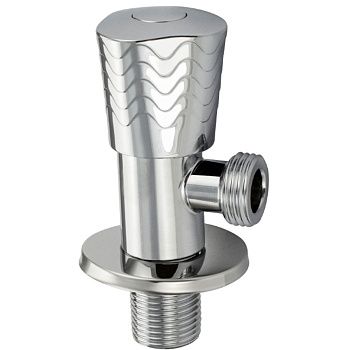 Кран угловой Санакс 9278 1/2"х1/2" с отражателем, из нержавеющей стали