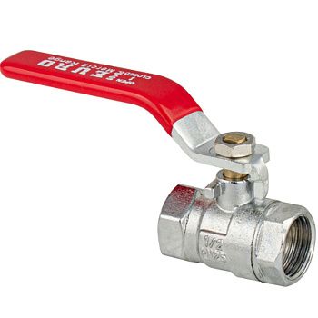 Кран шаровый МАК 238-12, 1/2" г/г ручка красная