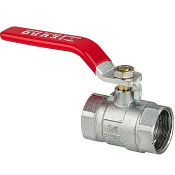 Кран шаровый МАК 238-34, 3/4" г/г ручка красная