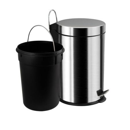 Ведро для мусора Санакс 112 (212) из нержавеющей стали с педалью 12 л