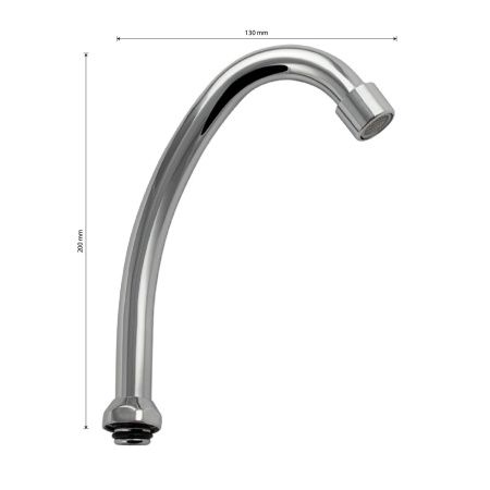 Излив Санакс к смесителю на кухню стандартный 00099 (10)