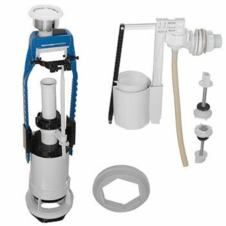 Комплект арматуры в бачок Уклад АБ 68.54.14.3/68.56.17.3/68.56.14.3 Однорежимный с боковым подключением