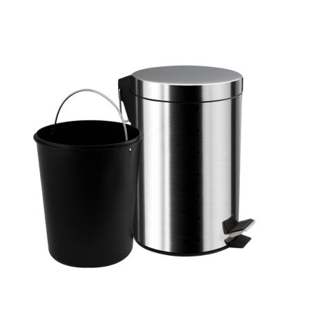 Ведро для мусора Санакс 107 из нержавеющей стали с педалью 7л