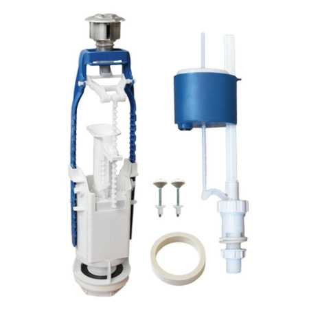 Комплект арматуры в бачок Уклад АБ 77.57.14.3 Двухрежимная с нижним подключением