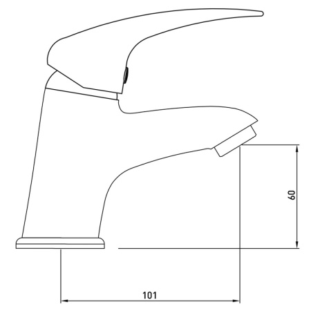 Смеситель для умывальника Gross Aqua Basic 6226257C