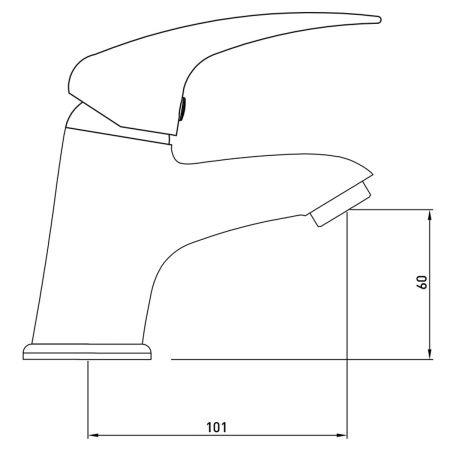 Смеситель для умывальника Gross Aqua Basic 6226257C