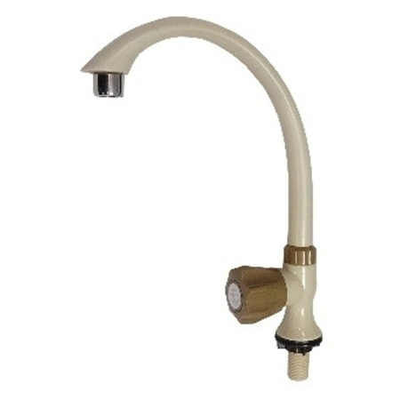 Кран для кухни BRIMIX 607 Бежевый с высоким изливом