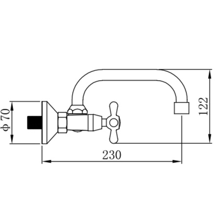 Смеситель для кухни Potato P4765 настенный