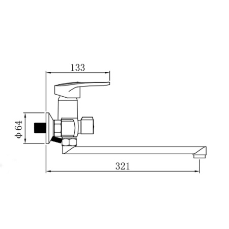 Смеситель для ванны Potato P2225