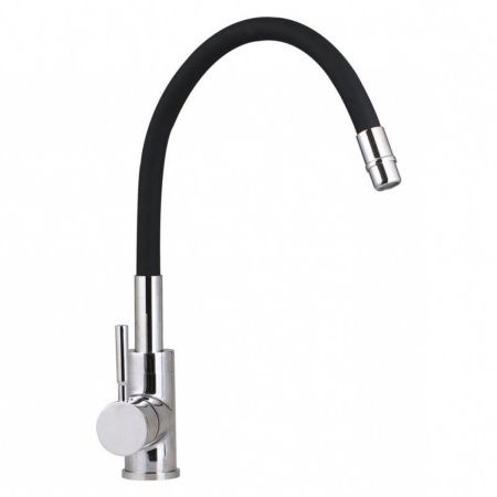 Смеситель для кухни Gross Aqua ColorFlex 3241508B с гибким изливом чёрный