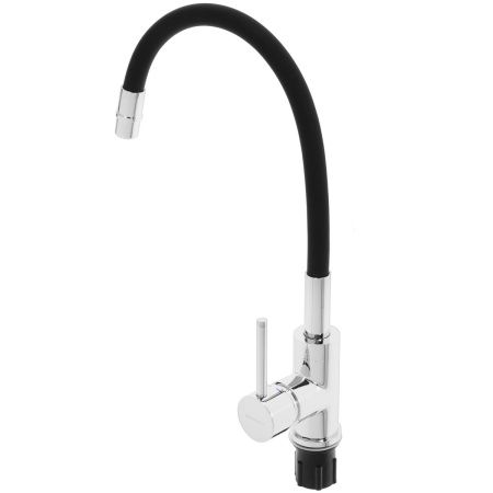 Смеситель для кухни Gross Aqua ColorFlex 3241508B с гибким изливом чёрный