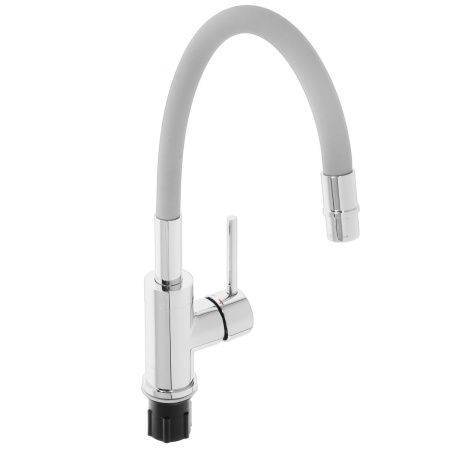 Смеситель для кухни Gross Aqua ColorFlex 3241508G с гибким изливом серый