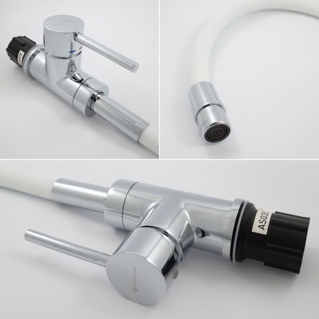 Смеситель для кухни Gross Aqua ColorFlex 3241508W с гибким изливом белый