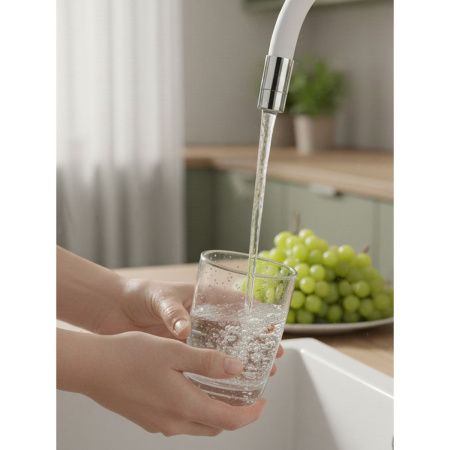 Смеситель для кухни Gross Aqua ColorFlex 3241508W с гибким изливом белый