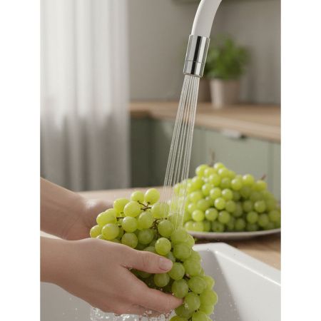 Смеситель для кухни Gross Aqua ColorFlex 3241508W с гибким изливом белый