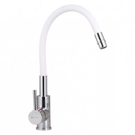 Смеситель для кухни Gross Aqua ColorFlex 3241508W с гибким изливом белый