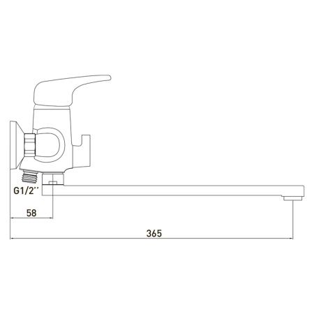 Смеситель для ванны Gross Aqua Optima 7518511С-35F